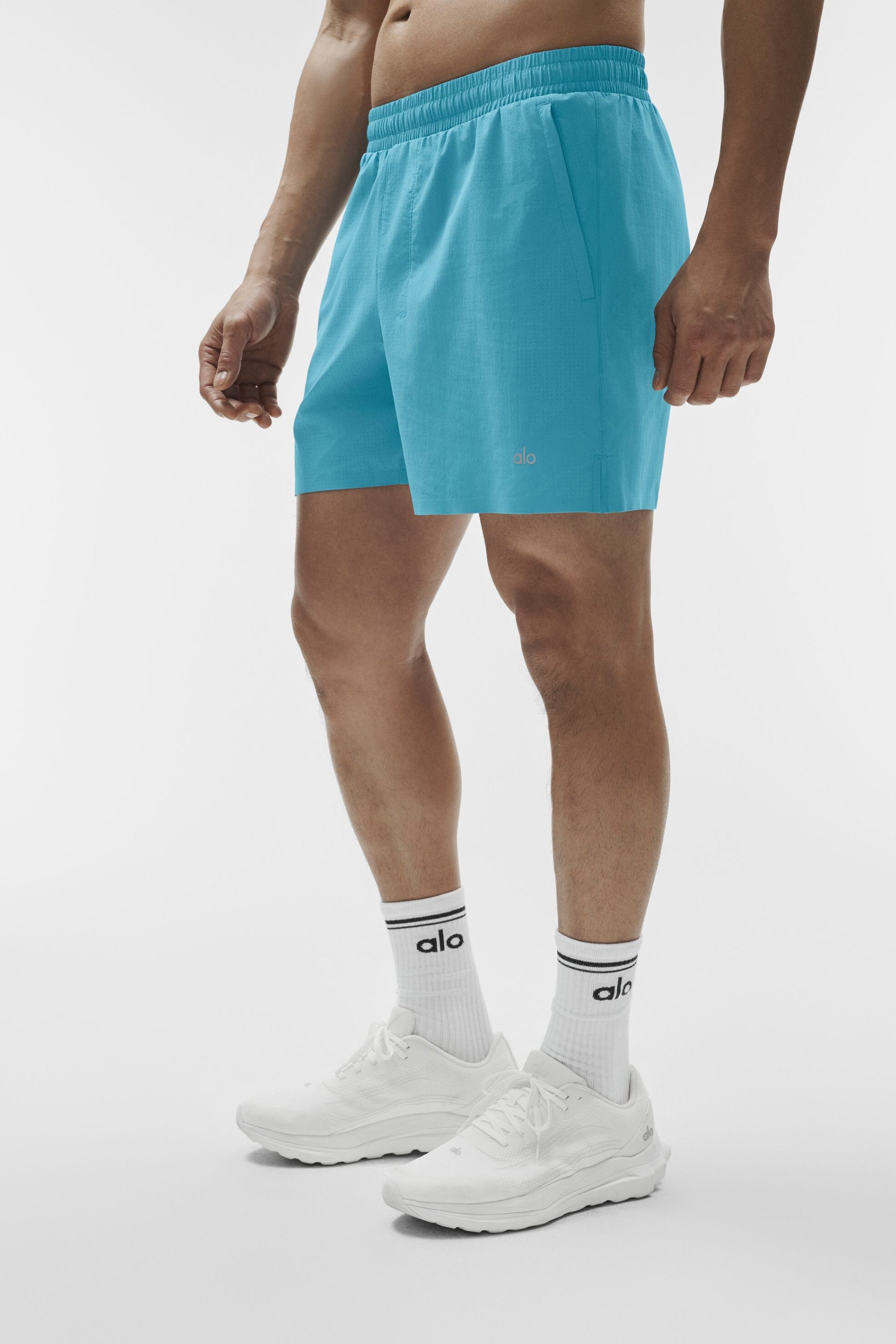 5" Traction Running Short - Blue Breeze — photo 3