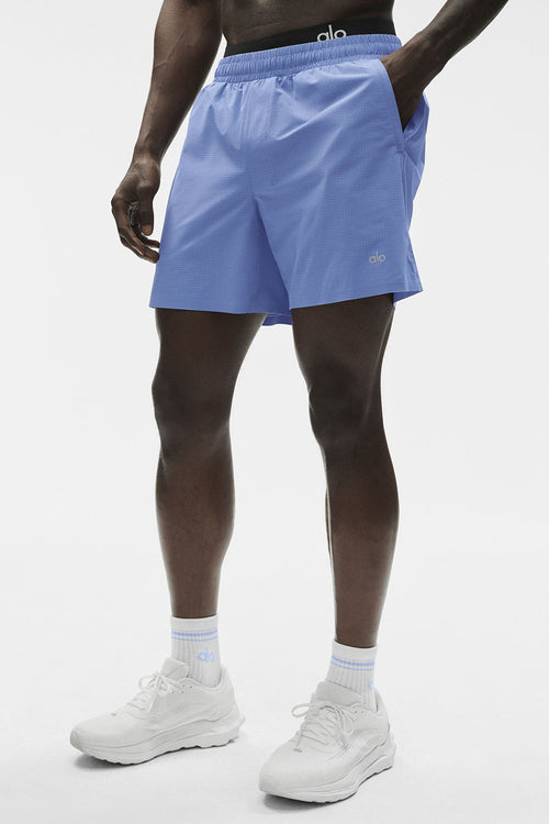 5" Traction Running Short - Provence Blue — photo 1