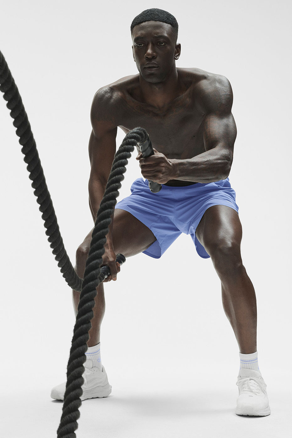 5" Traction Running Short - Provence Blue — photo 4