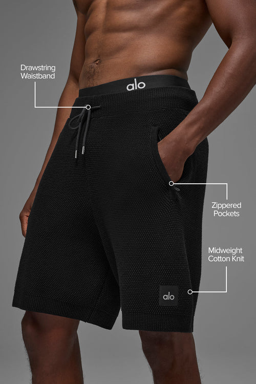 7" Sports Club Sweater Knit Short - Black — photo 2
