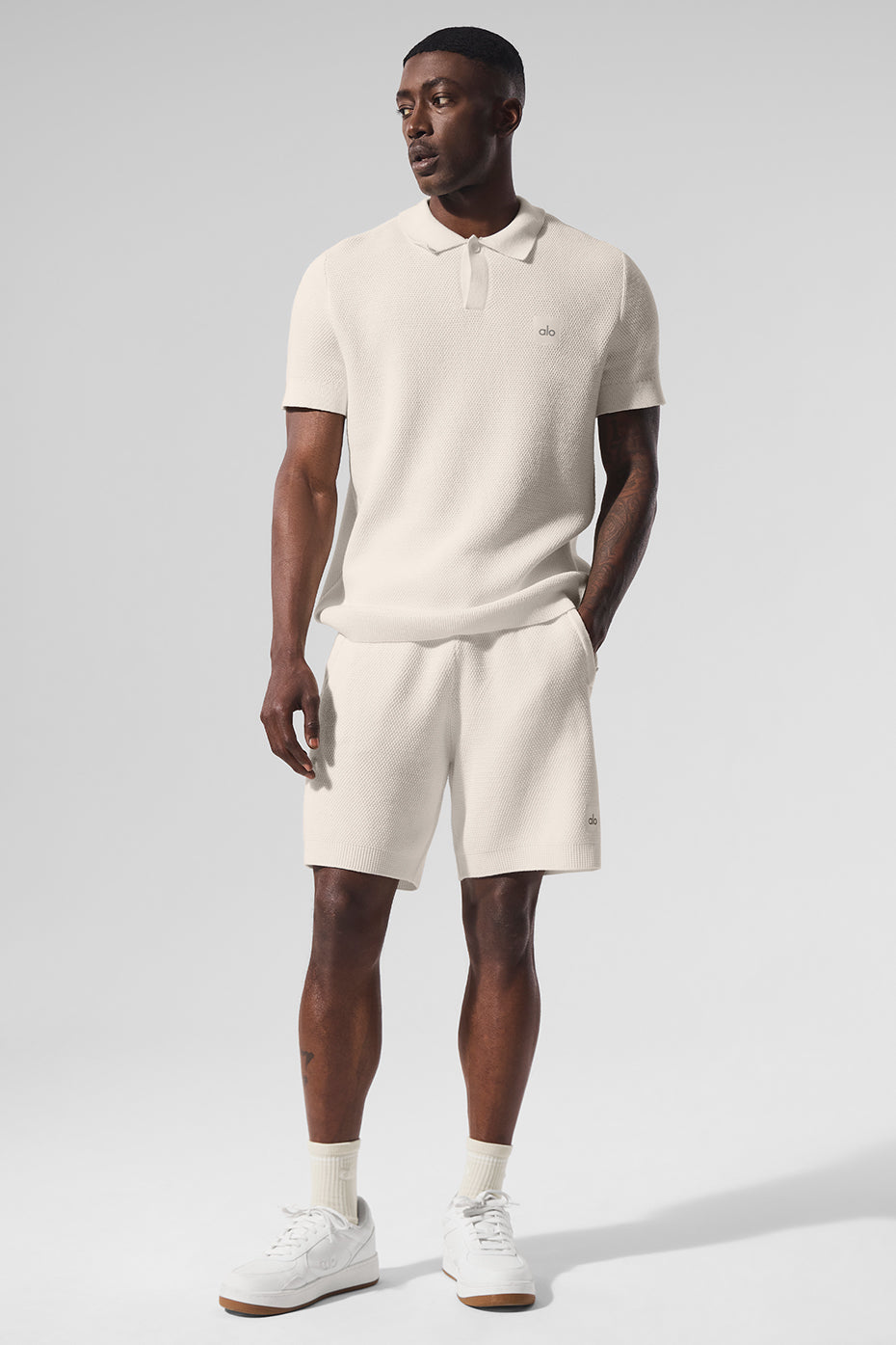 7" Sports Club Sweater Knit Short - Ivory — photo 3