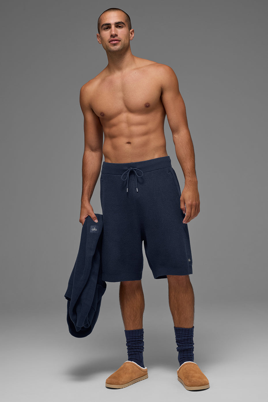 7" Sports Club Sweater Knit Short - Navy — photo 4