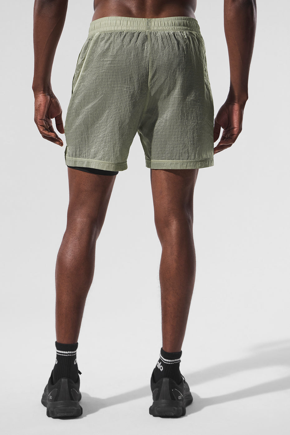 5" Game Time Ripstop 2-In-1 Short - Limestone/Black — photo 3