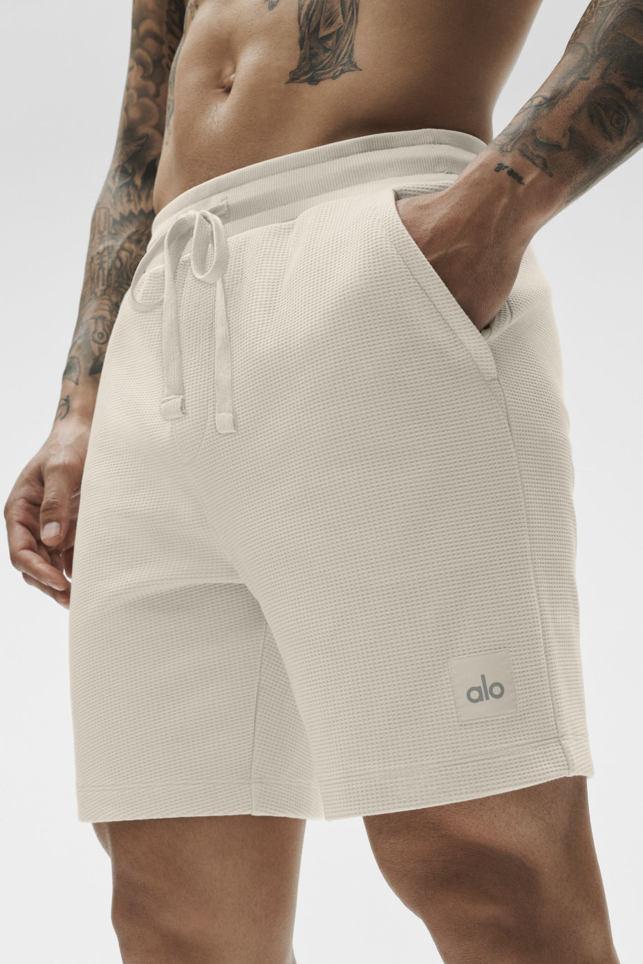 7" Waffle Lounge Short - Bone — photo 2