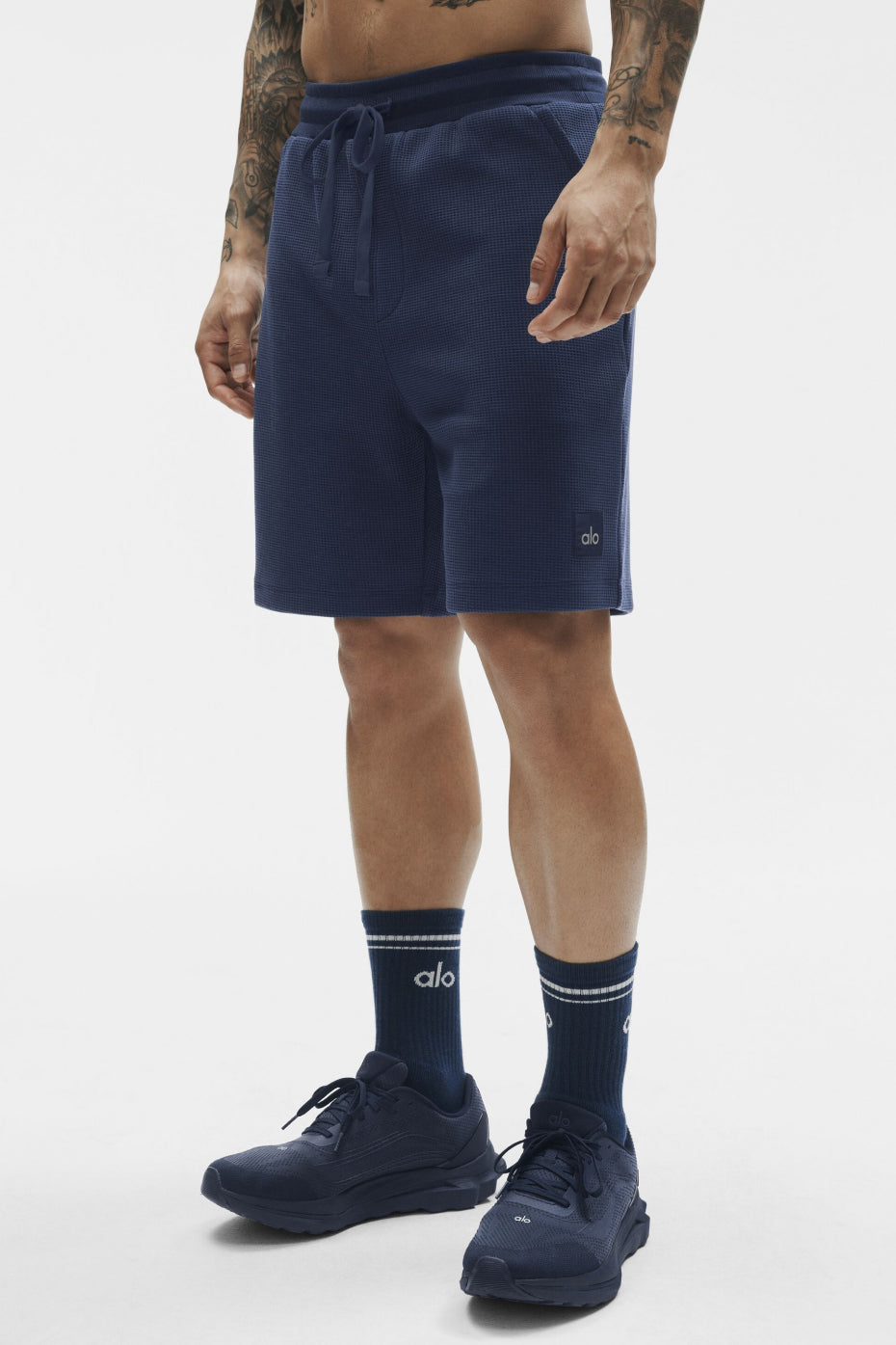 7" Waffle Lounge Short - Navy — photo 3