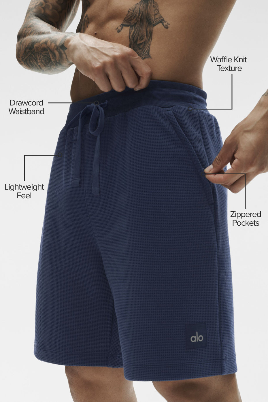 7" Waffle Lounge Short - Navy — photo 2