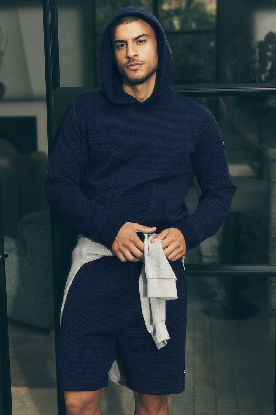 7" Waffle Lounge Short - Navy — photo 1