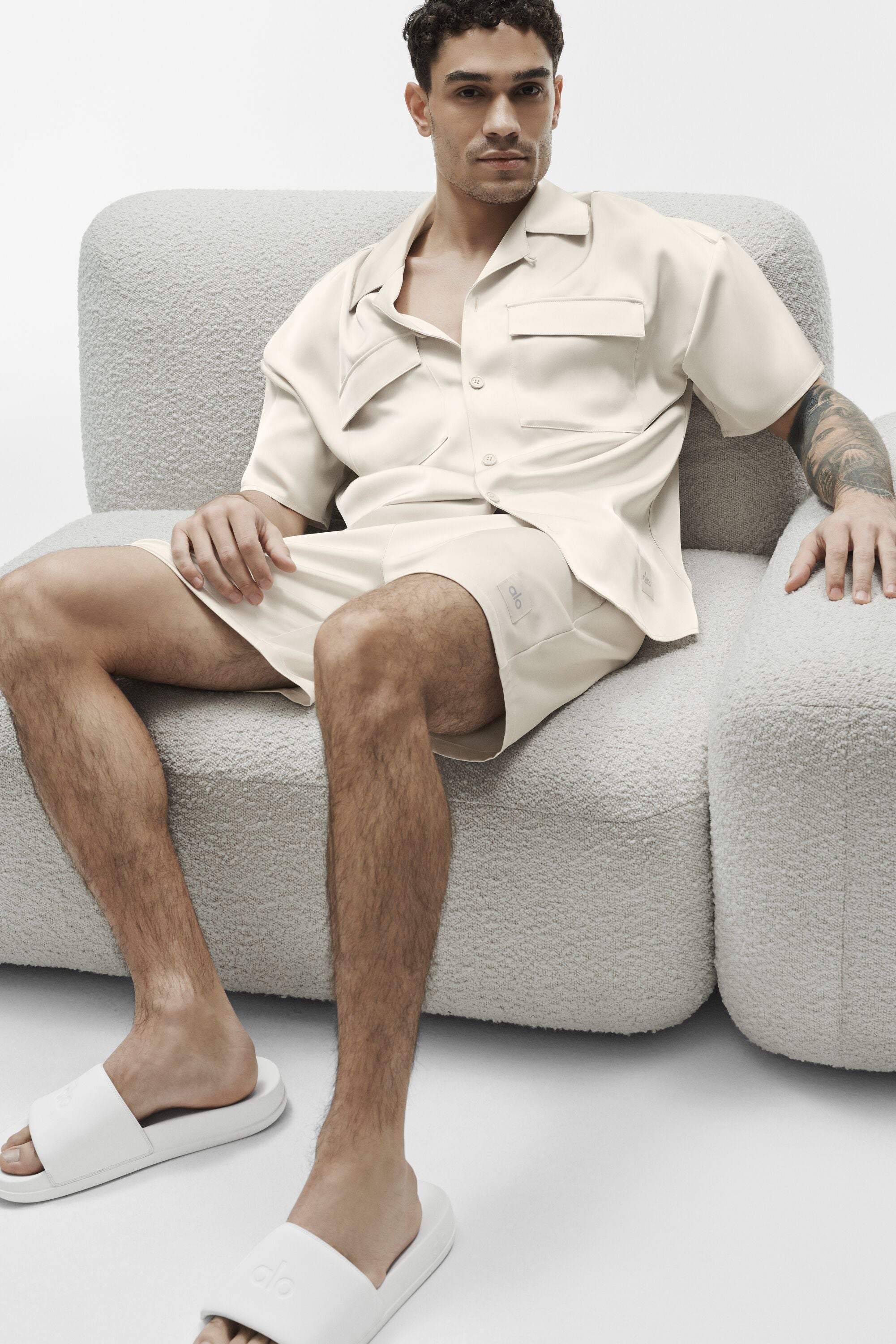 7" Satin Horizon Short - Bone — photo 5