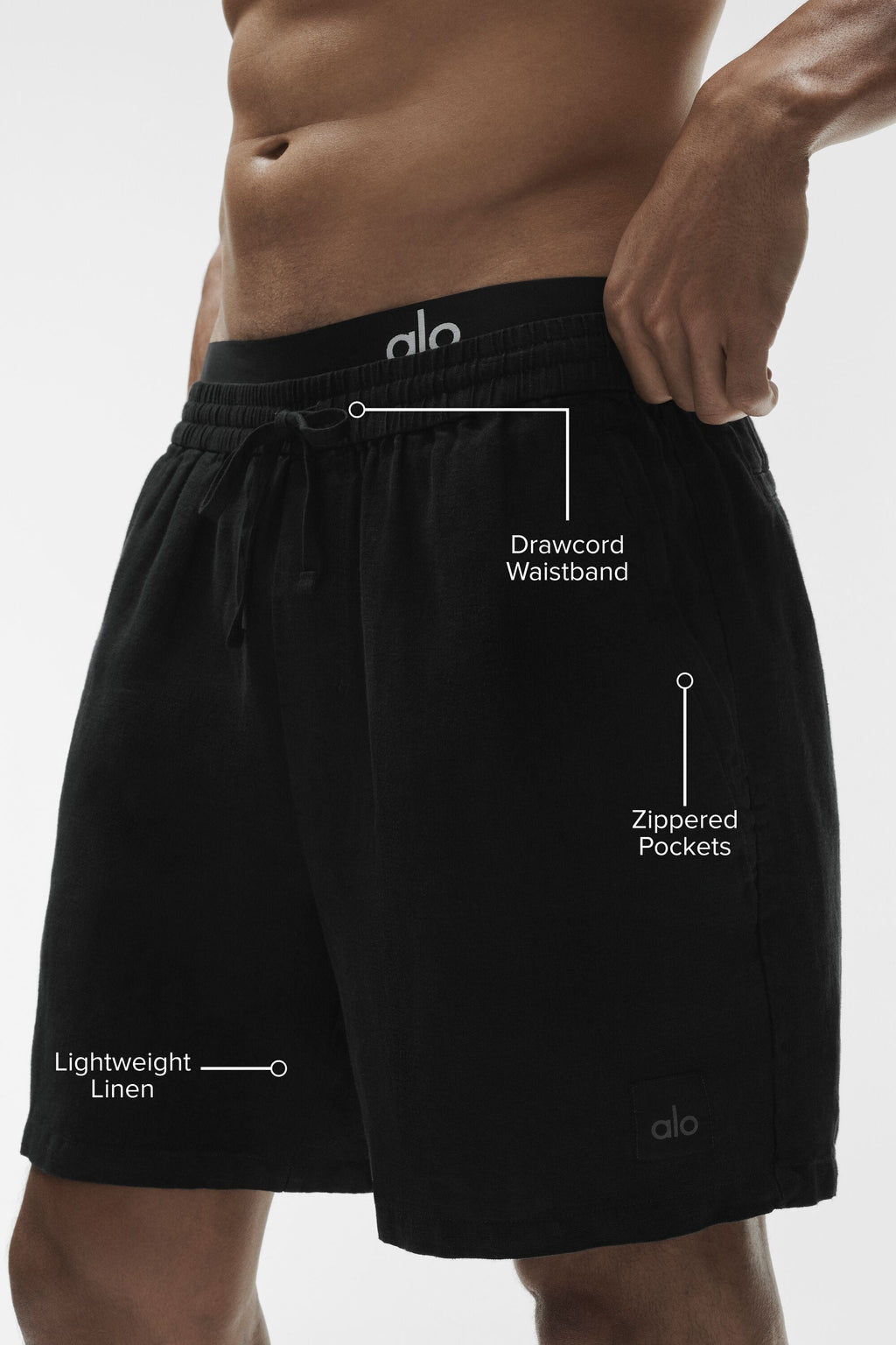 7" Linen Days Short - Black — photo 2