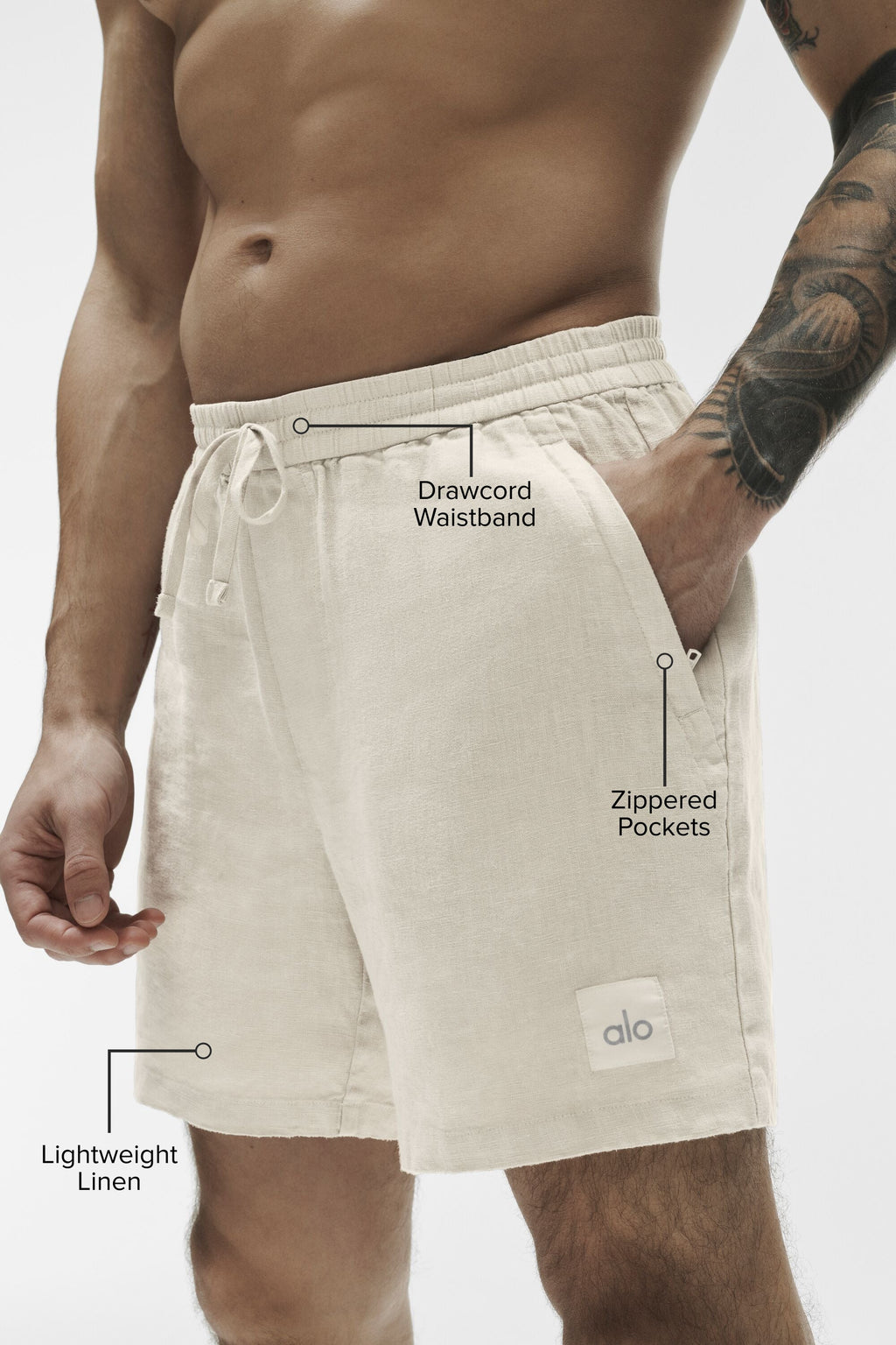 7" Linen Days Short - Bone — photo 2
