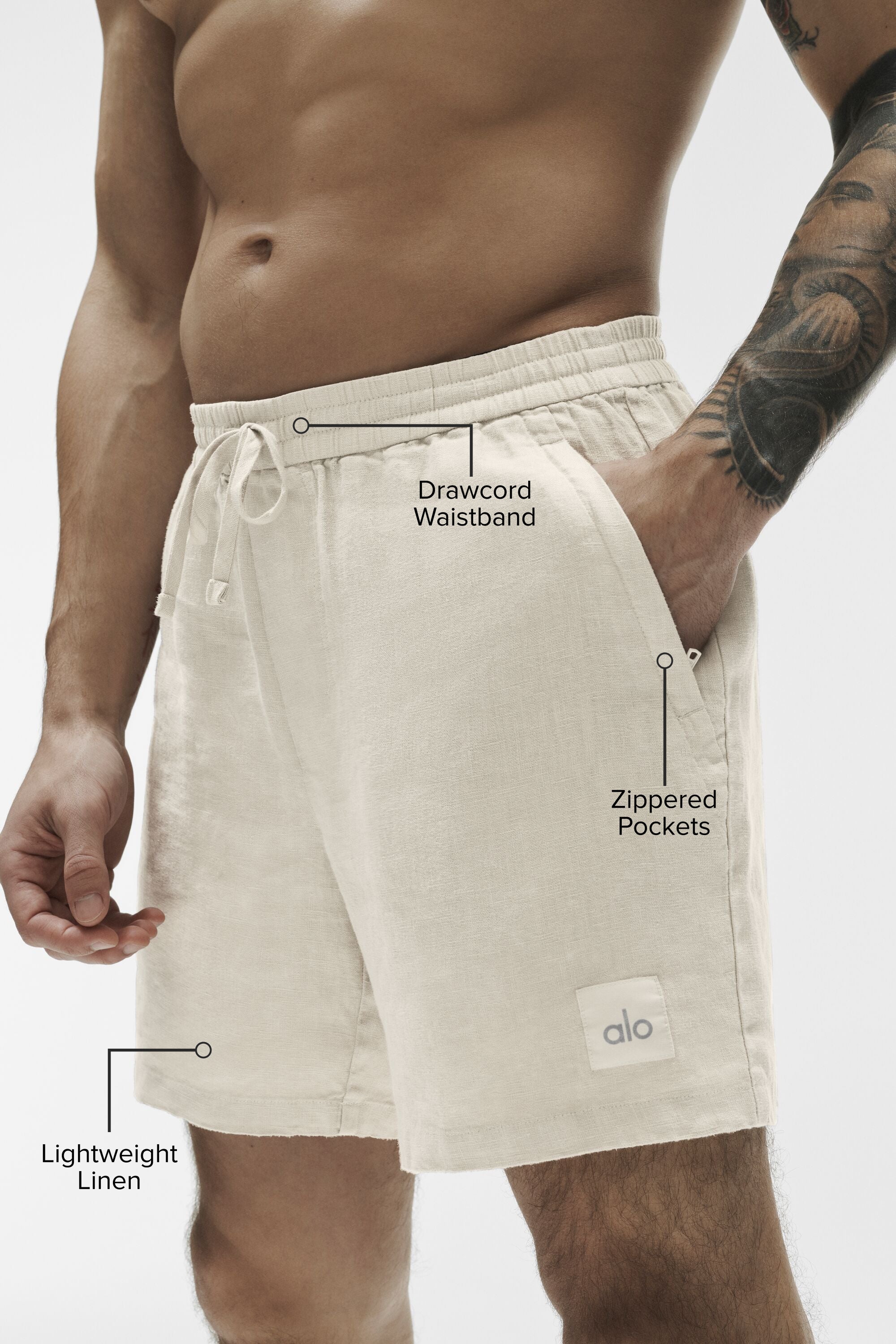 7" Linen Days Short - Bone — photo 2