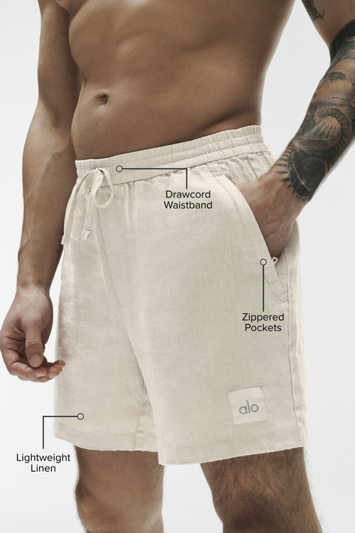 7" Linen Days Short - Bone — photo 2