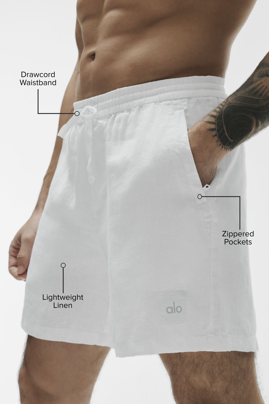7" Linen Days Short - White — photo 2