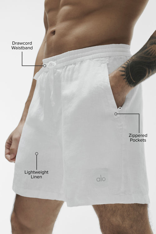 7" Linen Days Short - White — photo 2