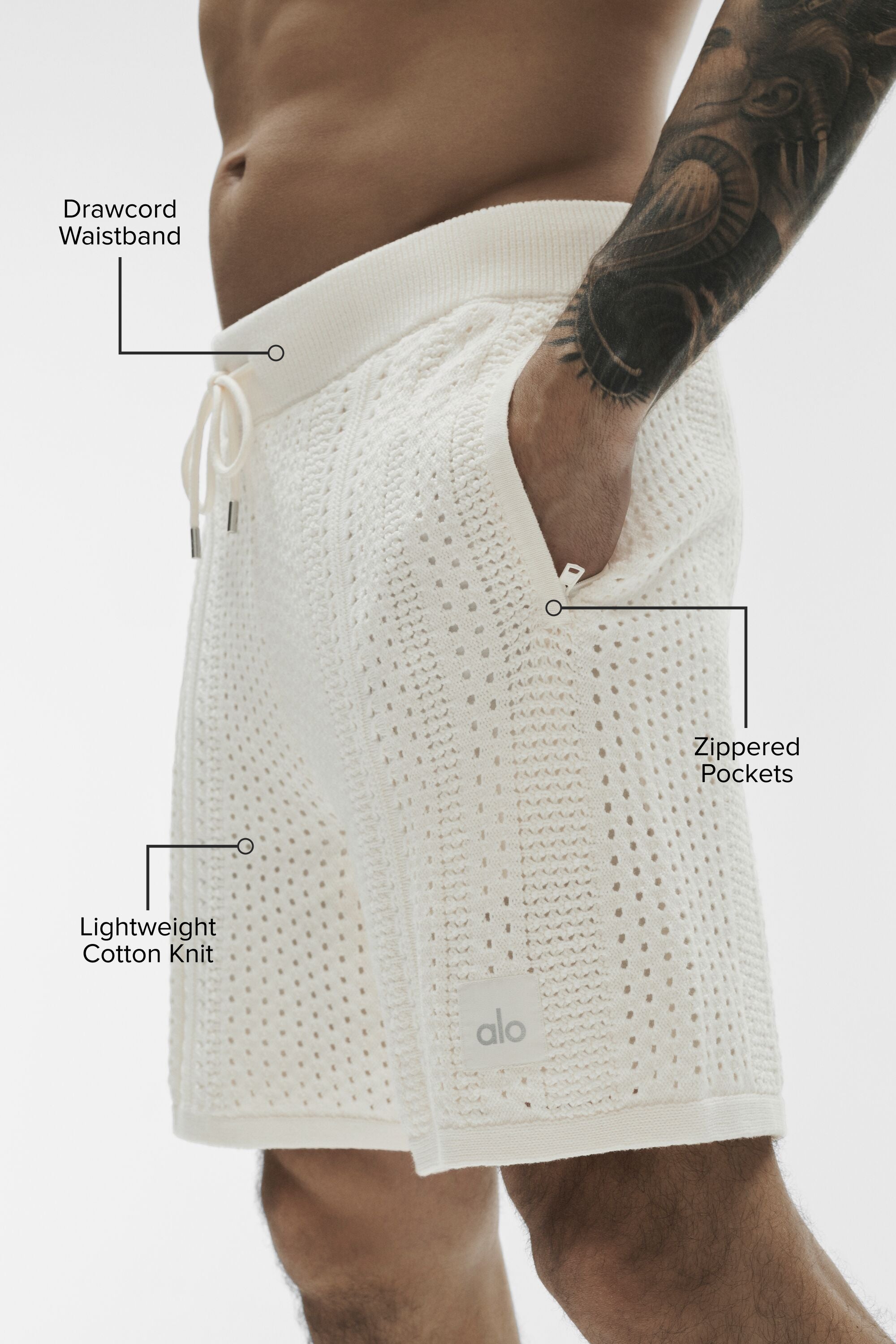 7" Coastline Knit Short - Ivory — photo 2
