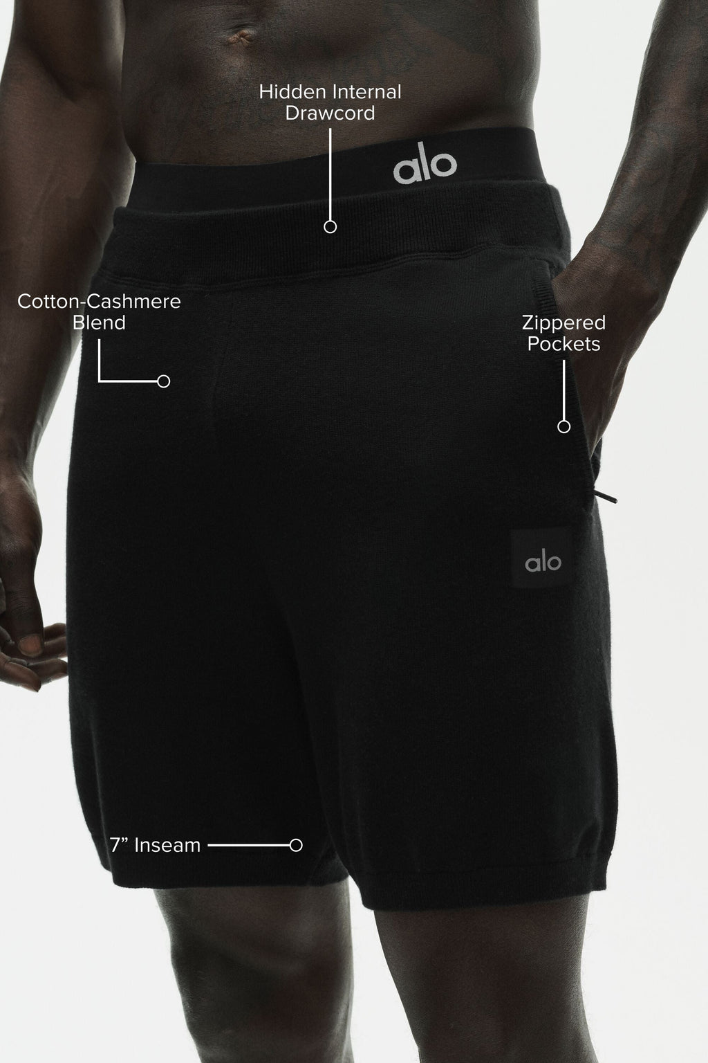 7" Cotton Cashmere Ever Soft Short - Black — photo 2
