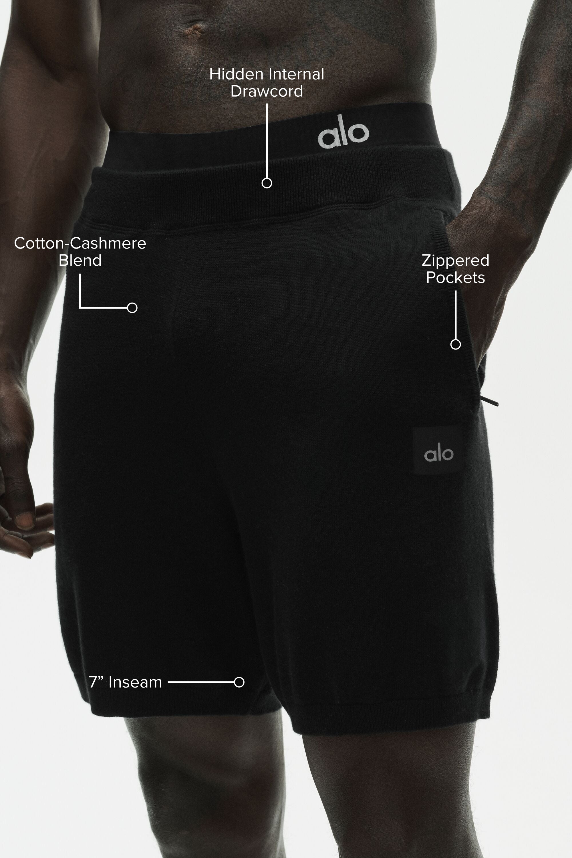 7" Cotton Cashmere Ever Soft Short - Black — photo 2