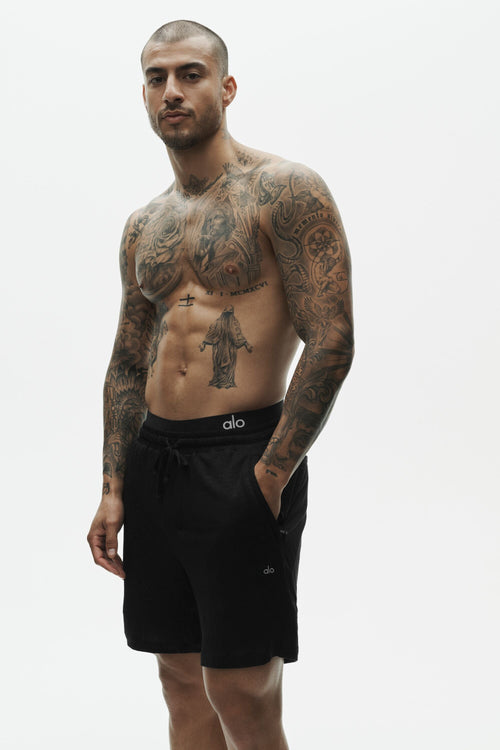 7" Linen Jersey Coastal Short - Black — photo 1