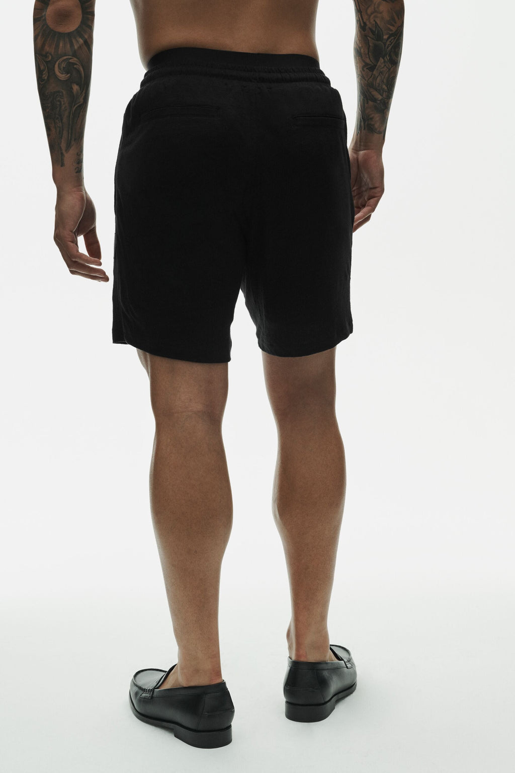 7" Linen Jersey Coastal Short - Black — photo 4