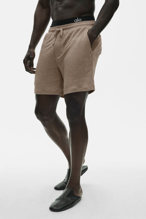 7" Linen Jersey Coastal Short - Gravel — photo 1