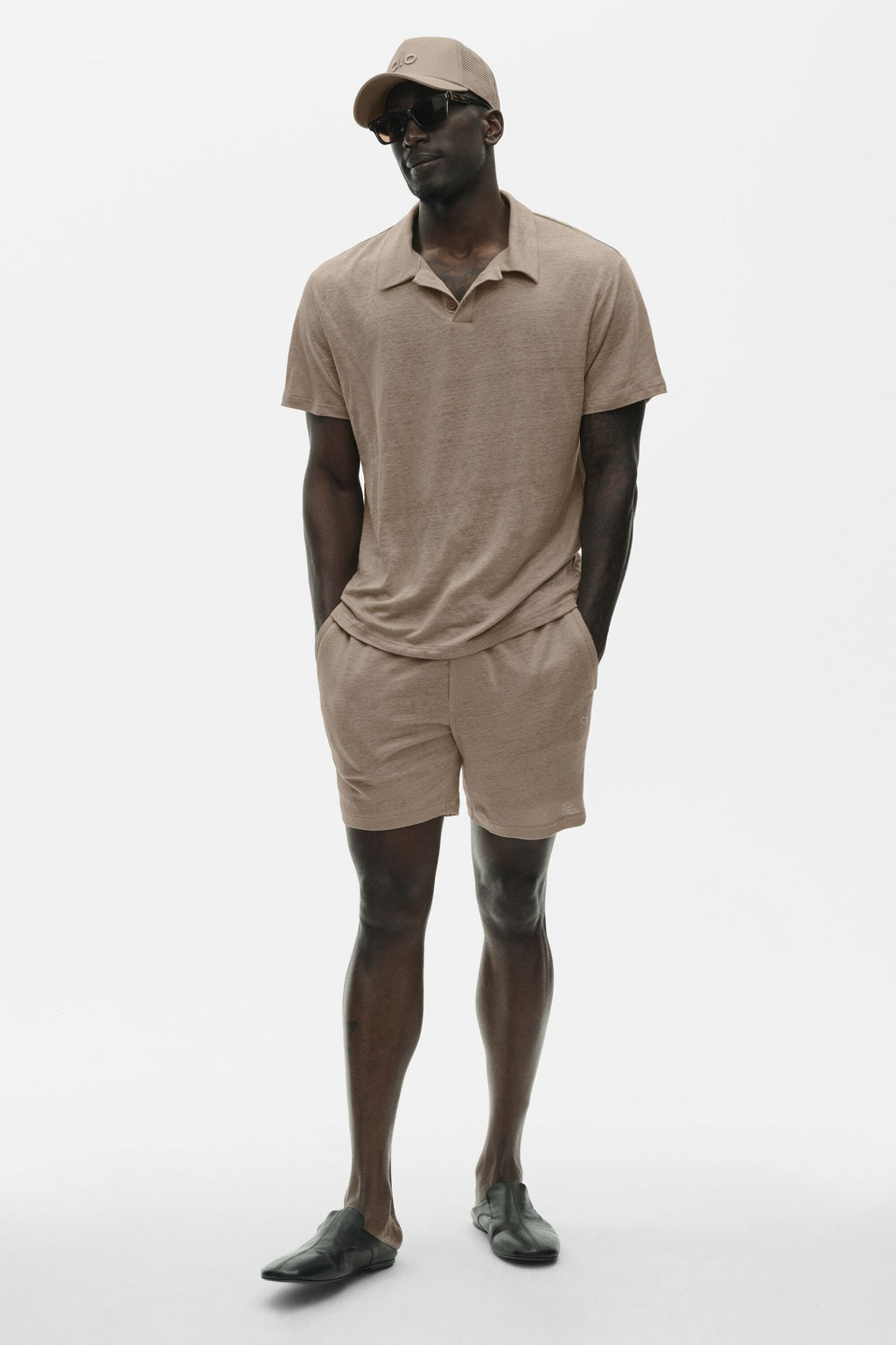 7" Linen Jersey Coastal Short - Gravel — photo 4