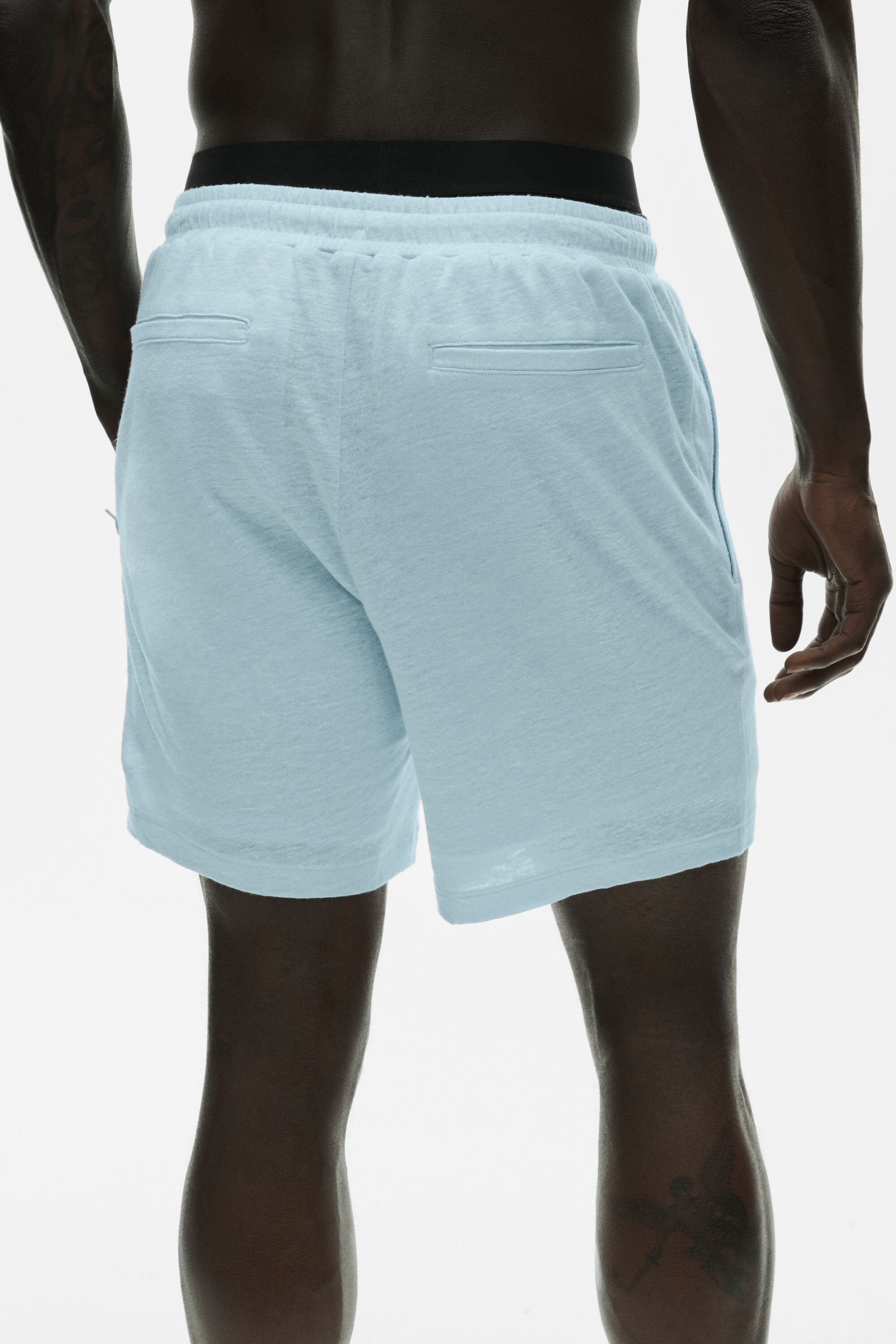 7" Linen Jersey Coastal Short - Seaside Blue — photo 3