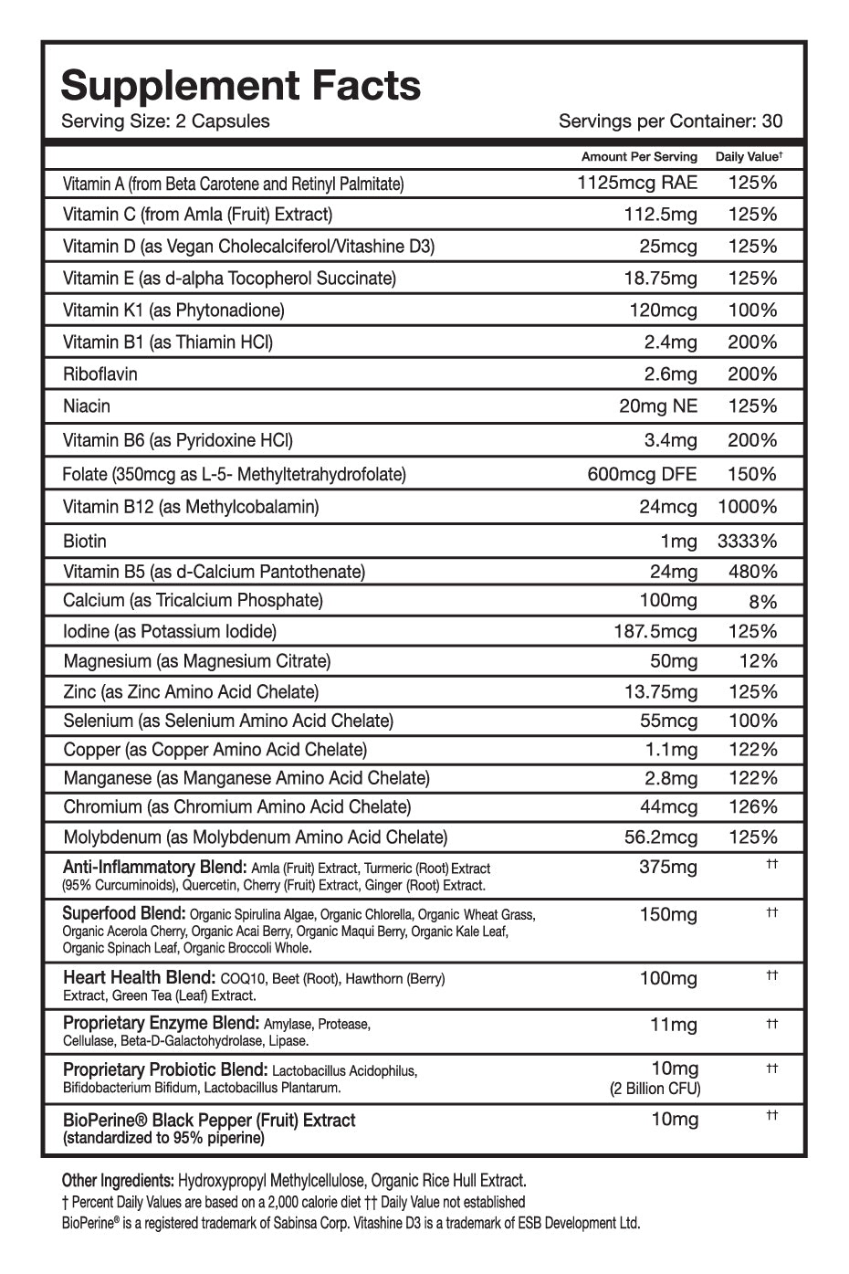 Superfood Multivitamin - 60 Pack — photo 5