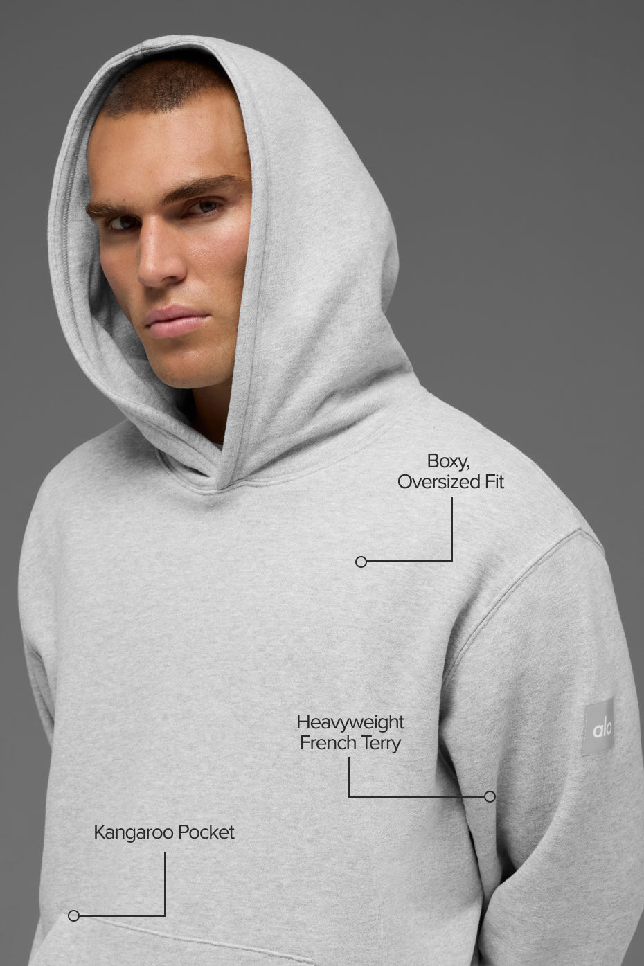 Renown Heavy Weight Hoodie - Athletic Heather Grey — photo 2