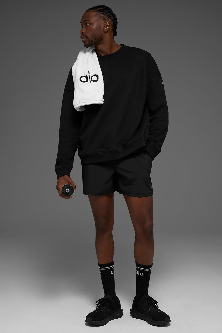 Renown Heavy Weight Crew Neck Pullover - Black — photo 4