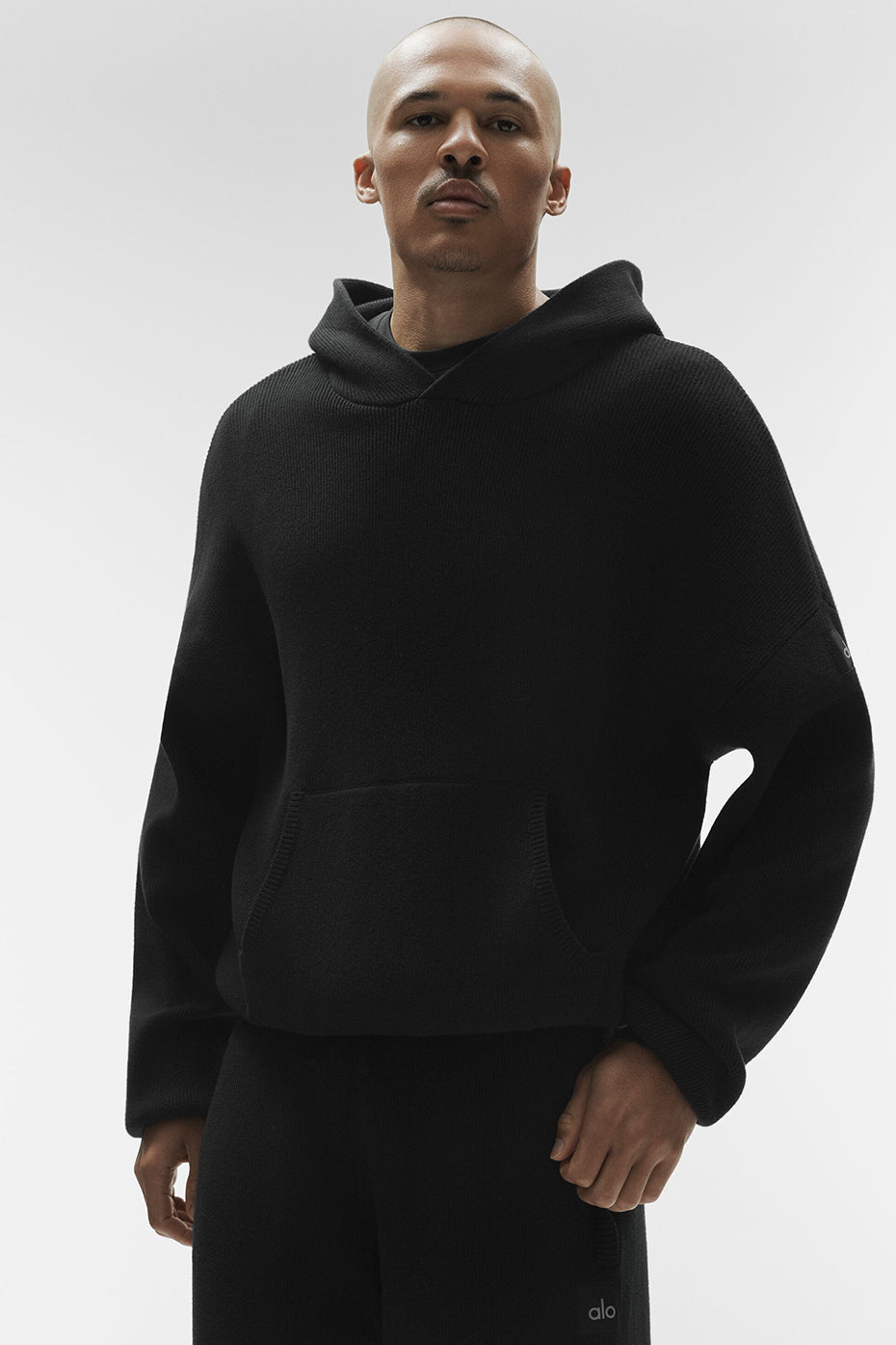 Scholar Hooded Sweater - Black — photo 1
