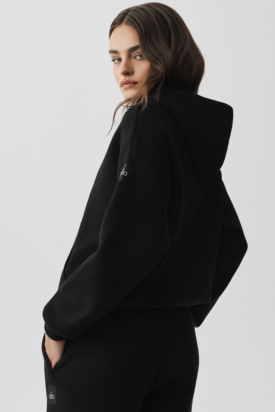 Scholar Hooded Sweater - Black — photo 4