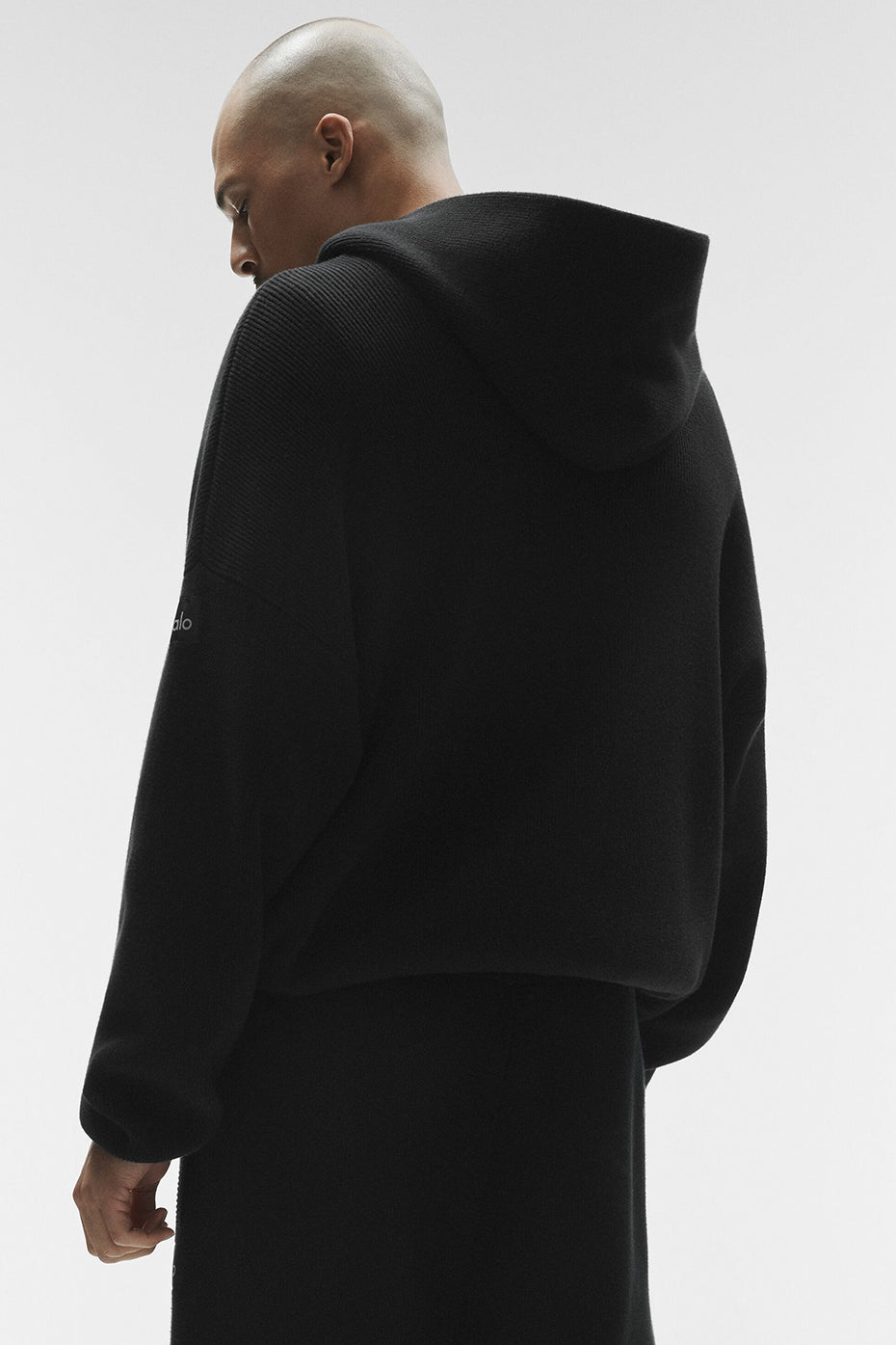 Scholar Hooded Sweater - Black — photo 2