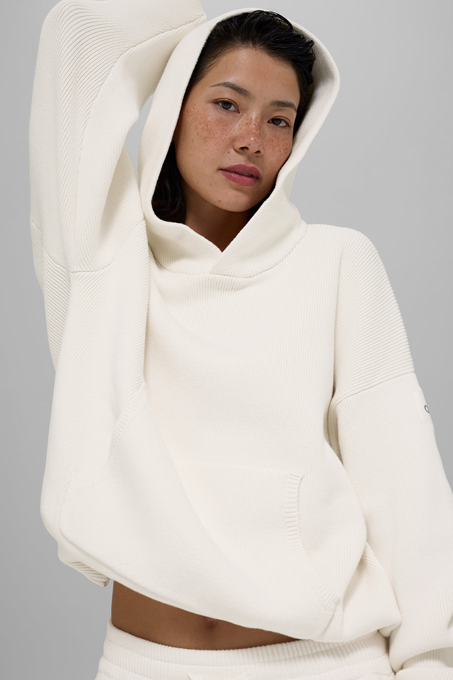 Scholar Hooded Sweater - Ivory — photo 1