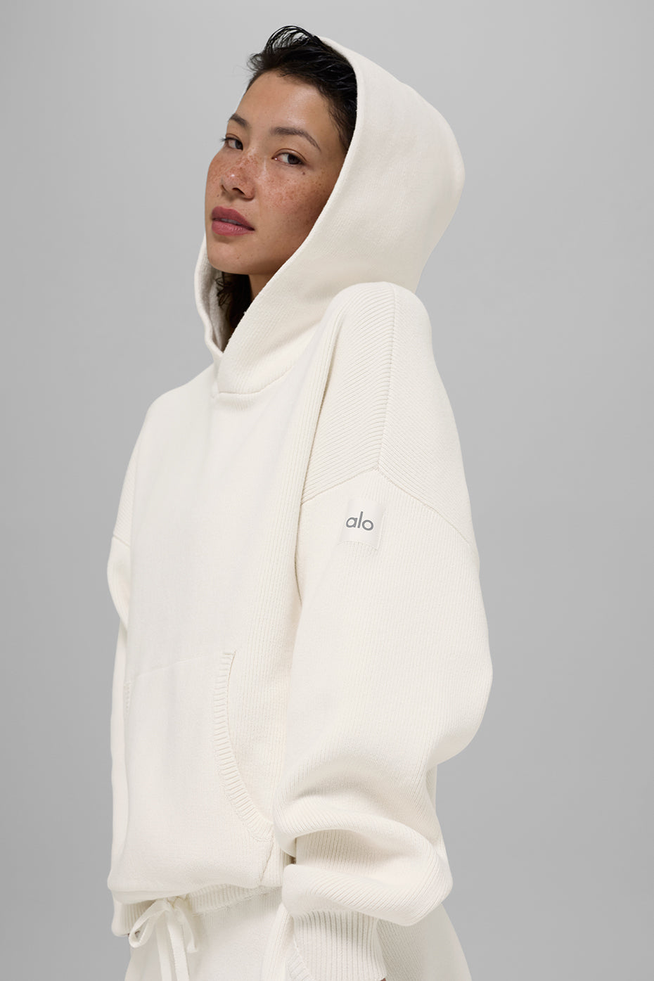Scholar Hooded Sweater - Ivory — photo 3