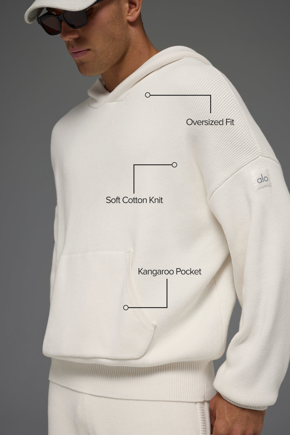 Scholar Hooded Sweater - Ivory — photo 2