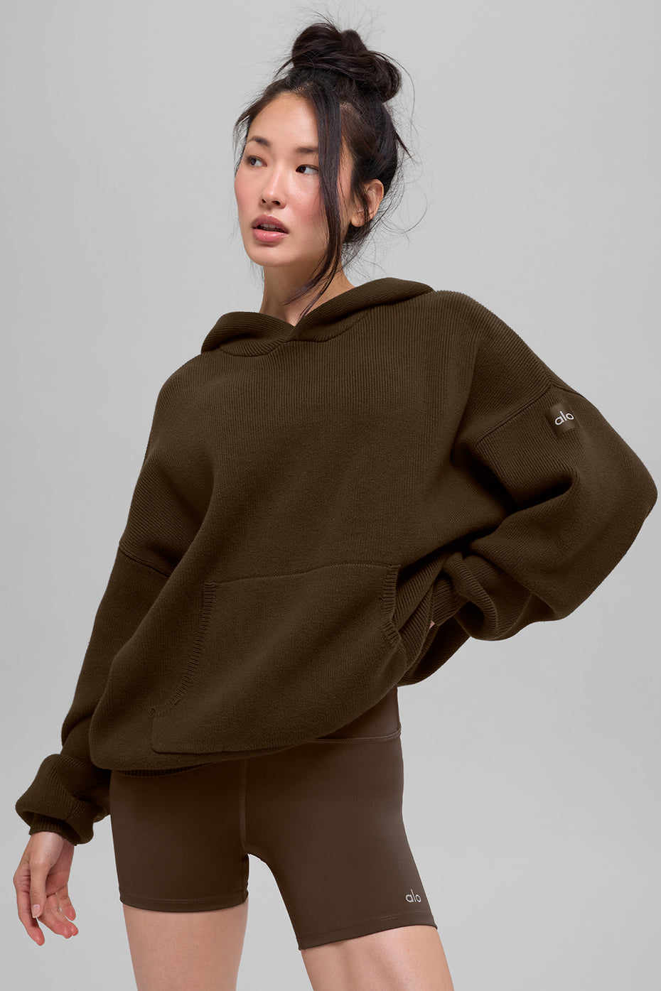 Scholar Hooded Sweater - Espresso — photo 1