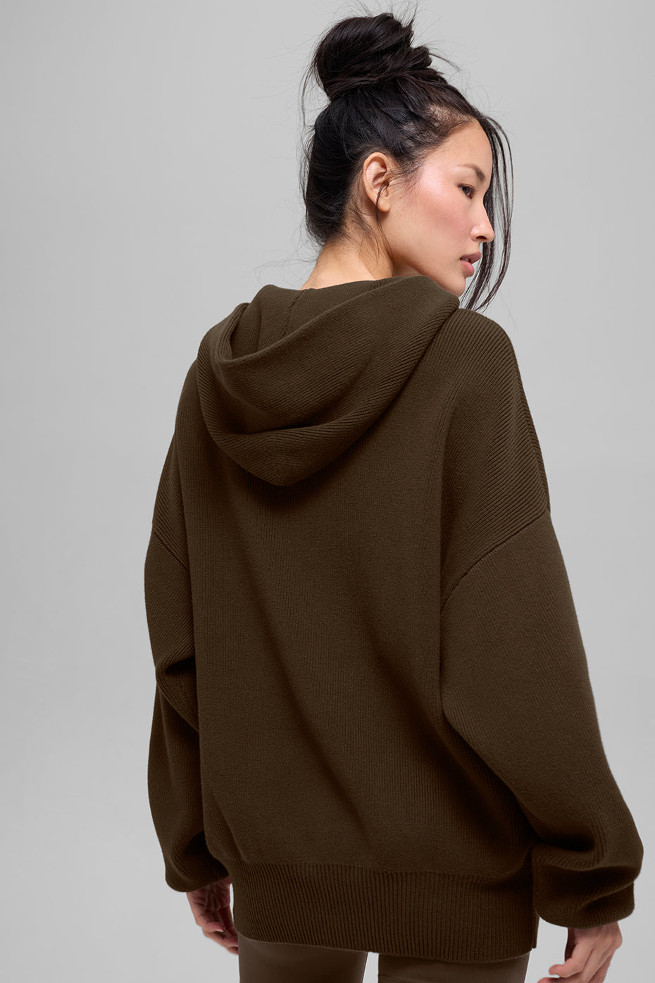 Scholar Hooded Sweater - Espresso — photo 3