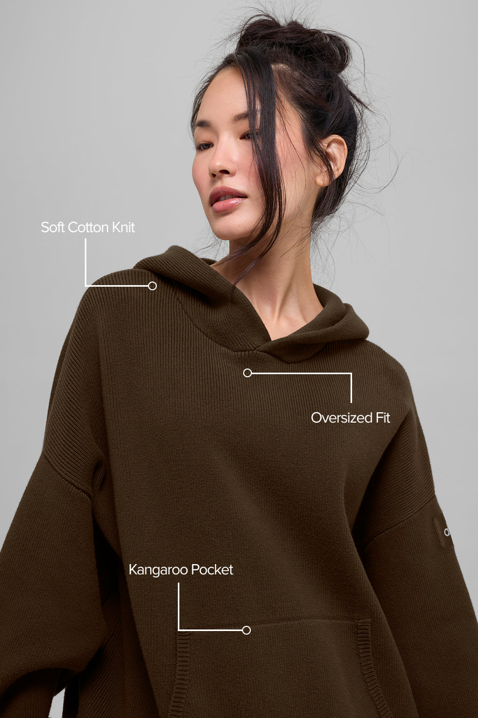 Scholar Hooded Sweater - Espresso — photo 2