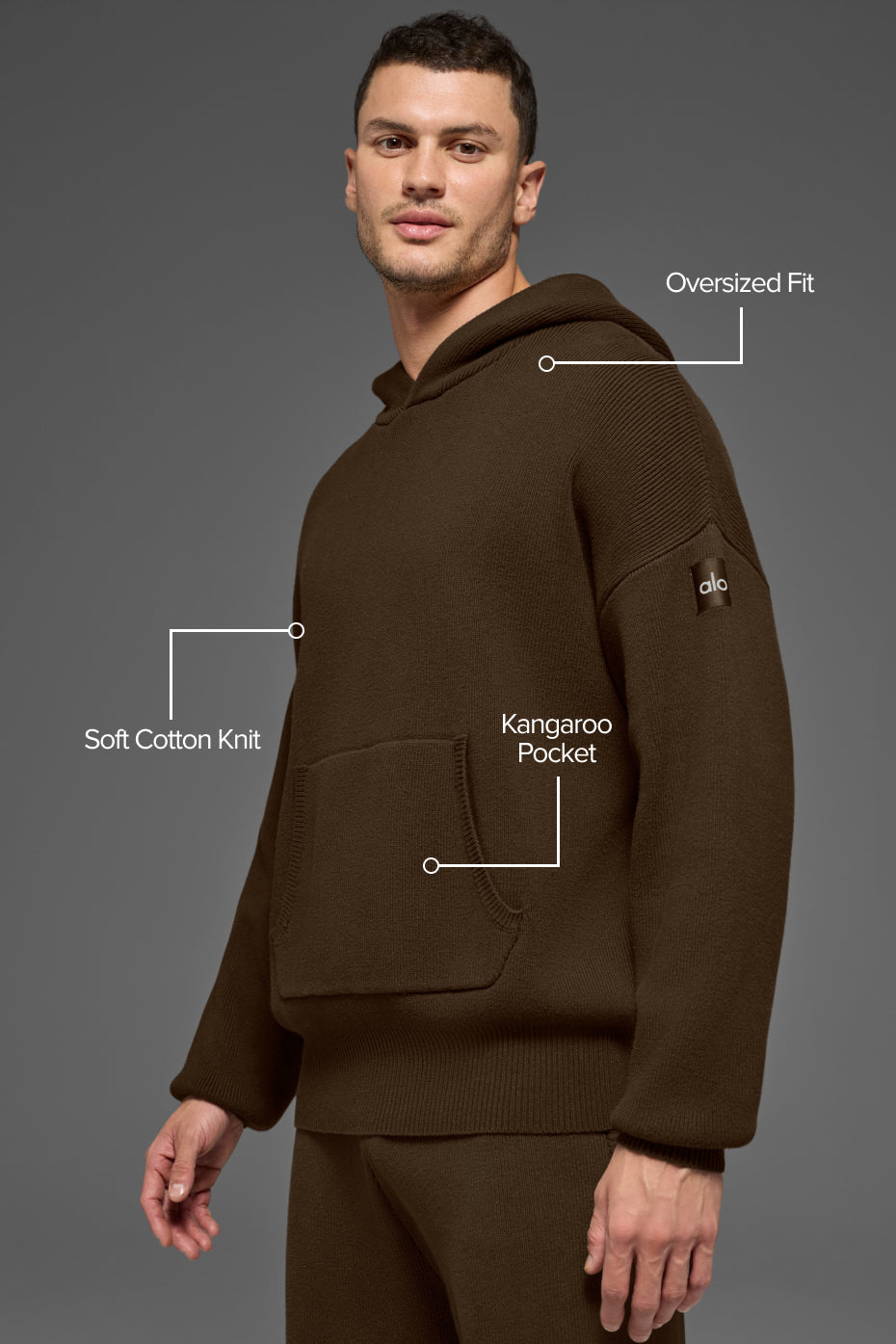 Scholar Hooded Sweater - Espresso — photo 2