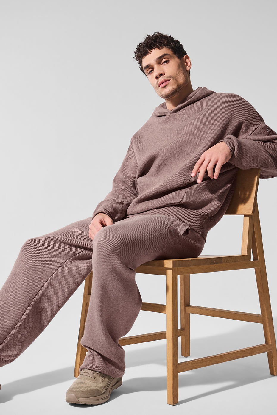Scholar Hooded Sweater - Mushroom Heather — photo 5