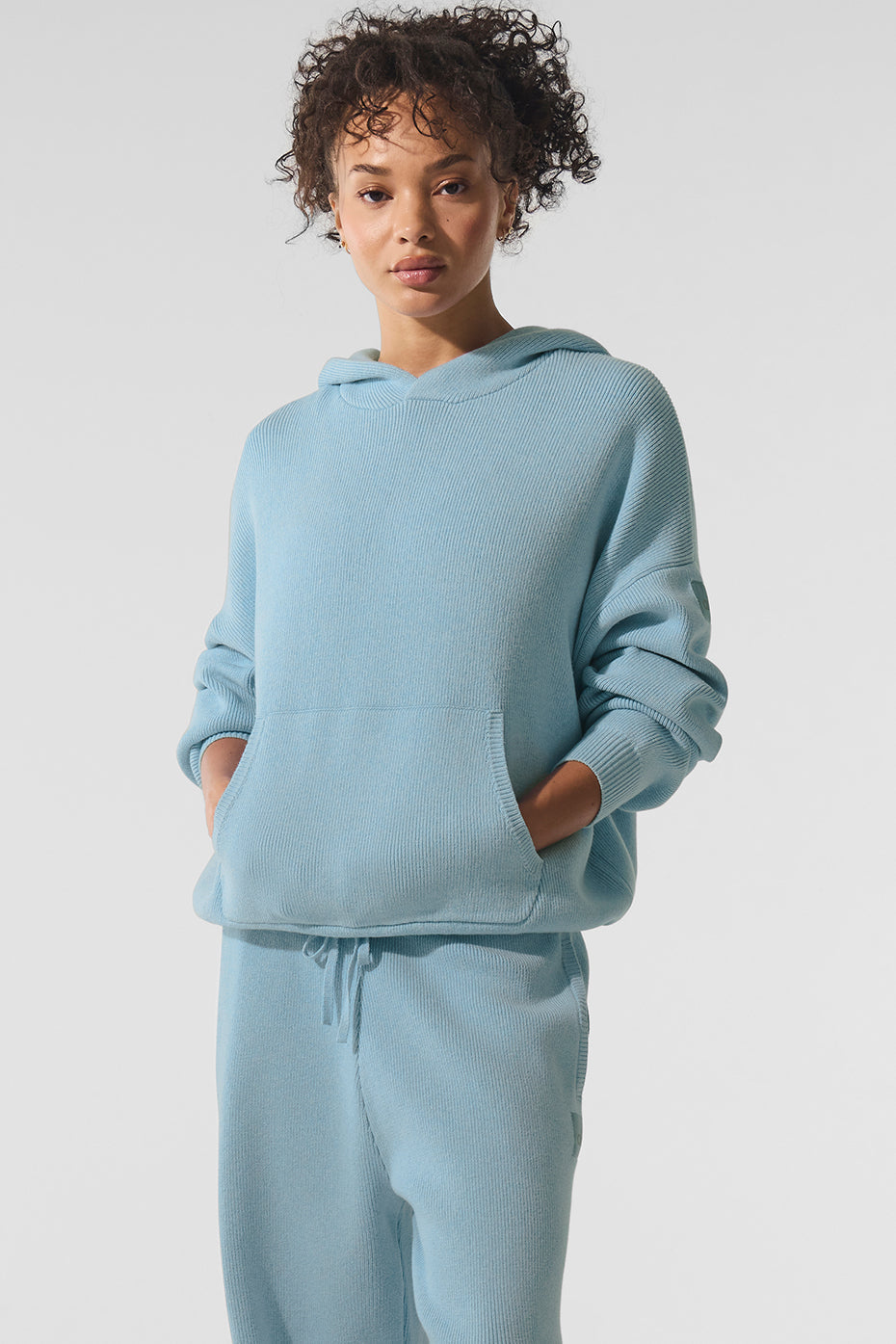 Scholar Hooded Sweater - Celestial Blue Heather — photo 1