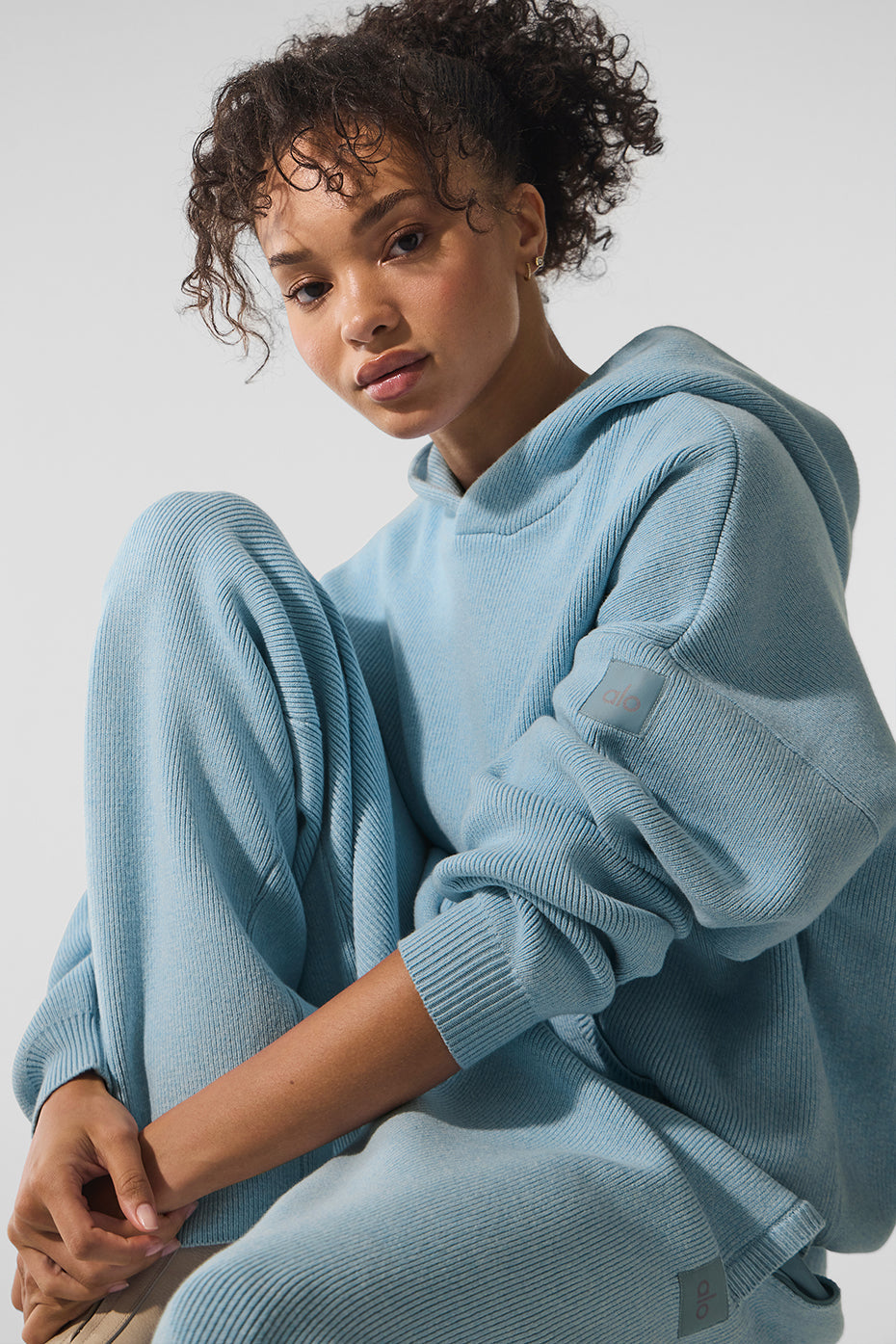 Scholar Hooded Sweater - Celestial Blue Heather — photo 2