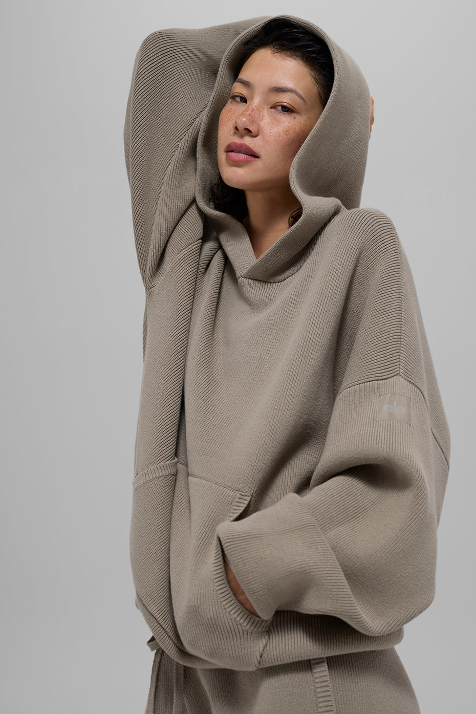 Scholar Hooded Sweater - Light Cocoa — photo 1