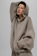 Scholar Hooded Sweater - Light Cocoa — photo 1