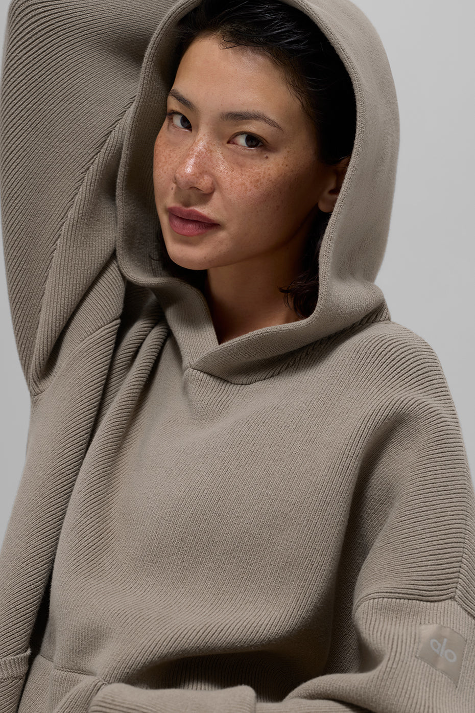 Scholar Hooded Sweater - Light Cocoa — photo 4