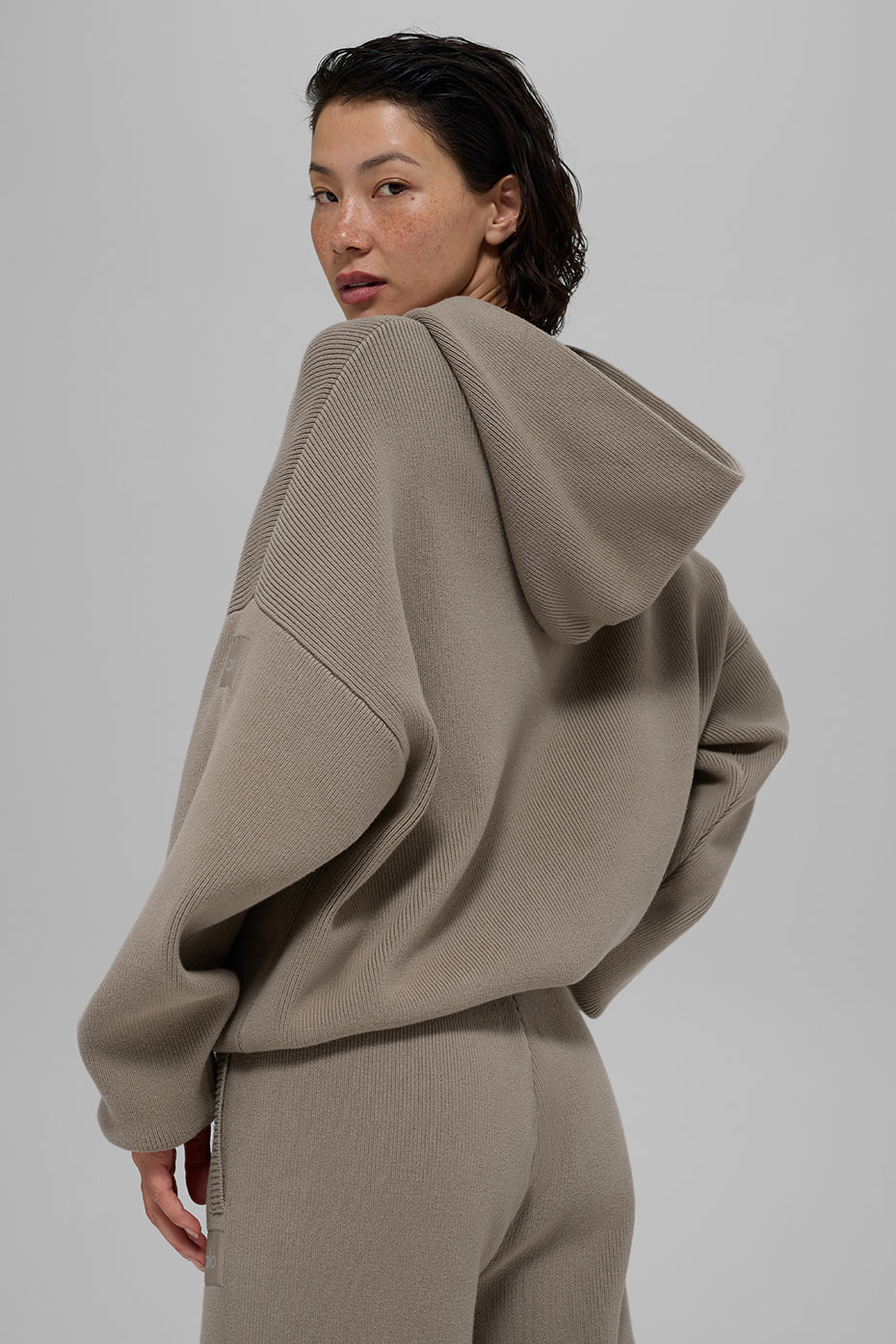 Scholar Hooded Sweater - Light Cocoa — photo 2