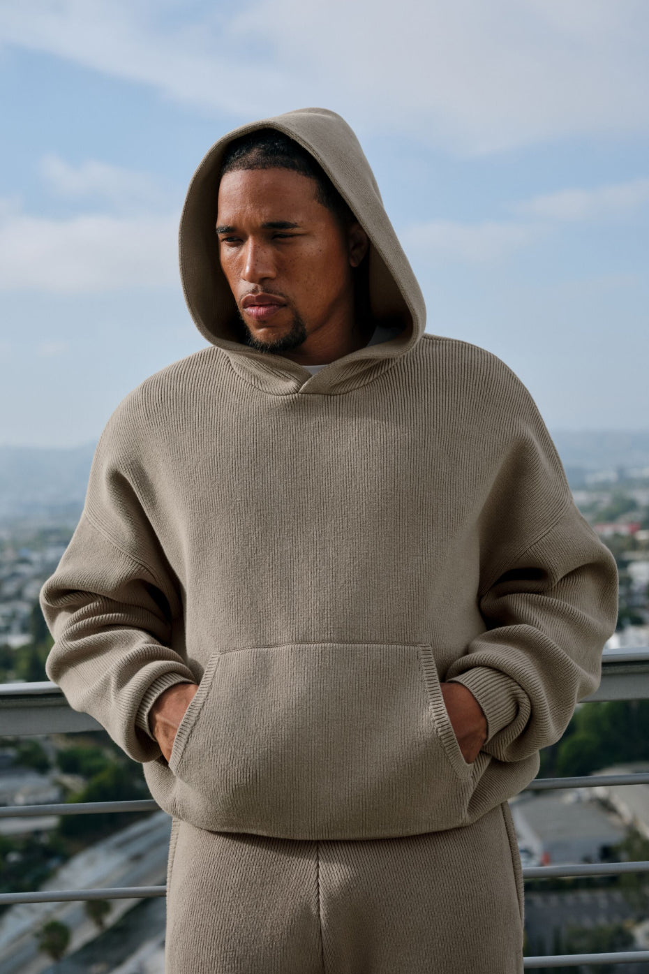 Scholar Hooded Sweater - Light Cocoa — photo 1