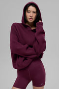 Scholar Hooded Sweater - Burgundy — photo 1