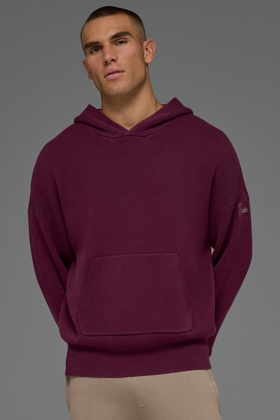 Scholar Hooded Sweater - Burgundy — photo 1