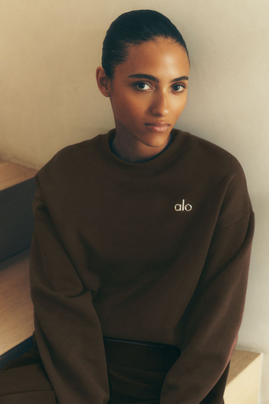 Accolade Crew Neck Pullover - Espresso — photo 1